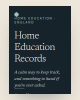 The cover of Home Education Records by Anna Kemp &mdash; a preview of the layout.