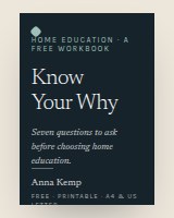 The cover of Know Your Why, the free workbook by Anna Kemp &mdash; a preview of the layout.